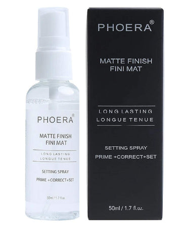 AQUAPURITY Phoera Makeup Setting Spray 3 In 1 Fixer Primer & Corrector Matte Finish Makeup Sealer Spray Long Lasting16Hr Wear Face Make Up Foundation Light Weight Beauty Blender