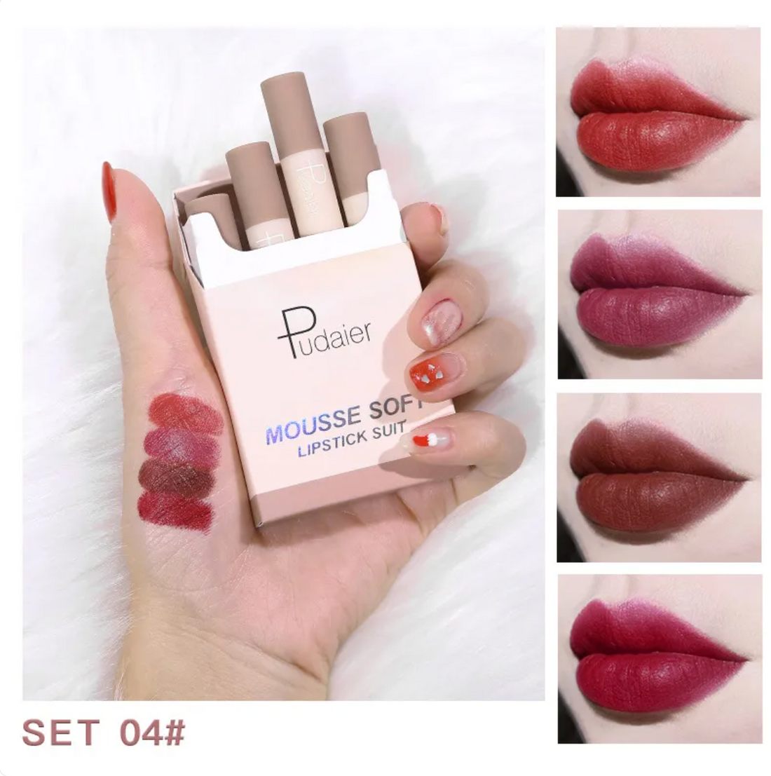 Portable Velvet Matte Lipstick Set