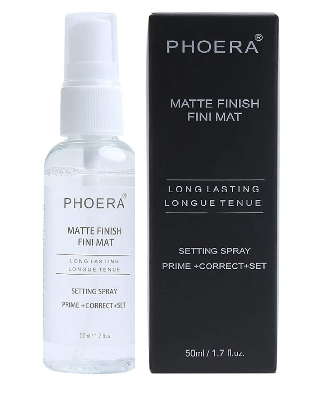 AQUAPURITY Phoera Makeup Setting Spray 3 In 1 Fixer Primer & Corrector Matte Finish Makeup Sealer Spray Long Lasting16Hr Wear Face Make Up Foundation Light Weight Beauty Blender